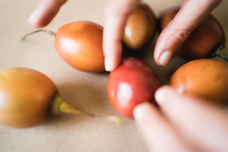 Tamarillo or "tomate de arbol" are an unusual Guatemalan vegetable